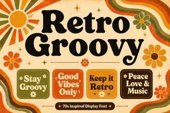 Groovy Retro Fonts for Modern Designs
