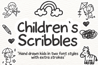 Fun & Creative Kids' Scribbles Fonts for Design